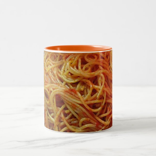 Caneca De Café Em Dois Tons Aos espaguetes do amor (Centro)
