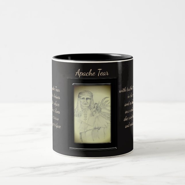 Caneca De Café Em Dois Tons Apache Tear Crystal Fairy (Centro)