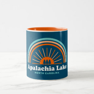 Caneca De Café Em Dois Tons Apalachia Lake Carolina do Norte Arco-íris