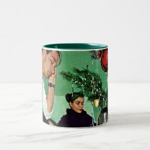 Caneca De Café Em Dois Tons Aparando a árvore