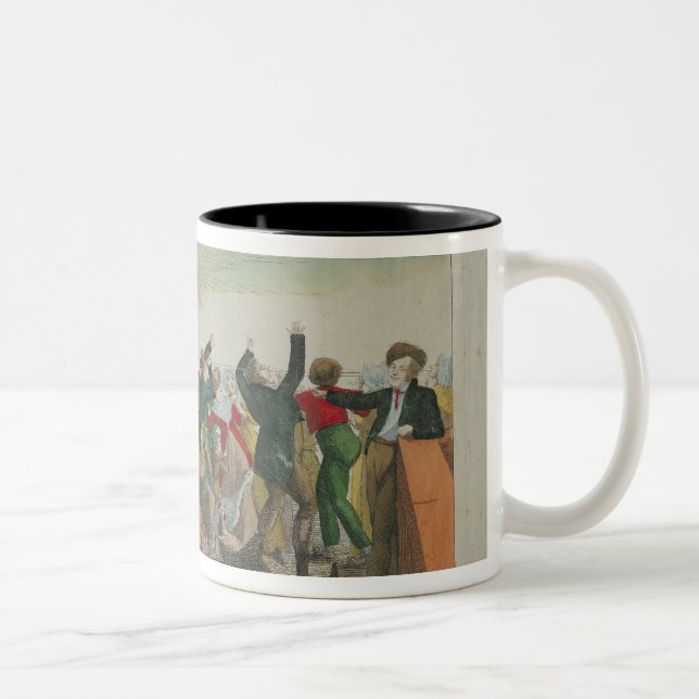 Caneca De Café Em Dois Tons Aparência do grande cometa em 1811 (Direita)