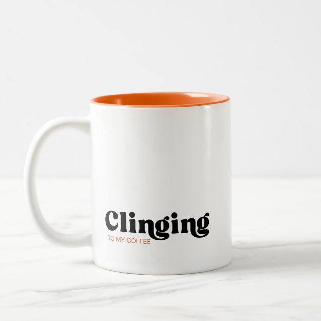 Caneca De Café Em Dois Tons Apegado Ao Meu Café  (Esquerda)