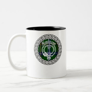Caneca De Café Em Dois Tons Apelido de Henderson apelido Escocês Clan tartanc