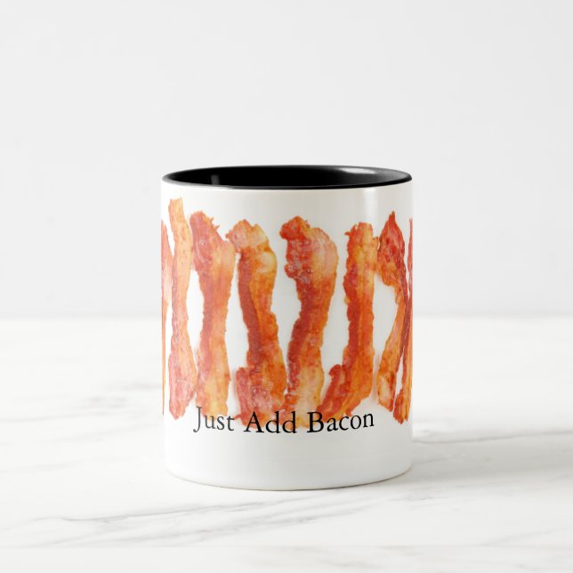 Caneca De Café Em Dois Tons Apenas adicione o bacon (Centro)
