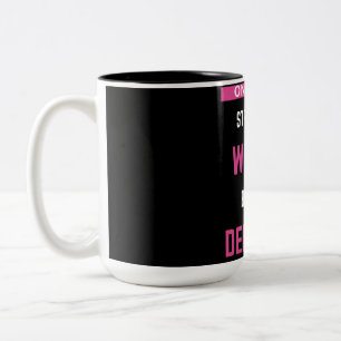 Caneca De Café Em Dois Tons Apenas As Mulheres Mais Fortes Se Tornam Dentistas
