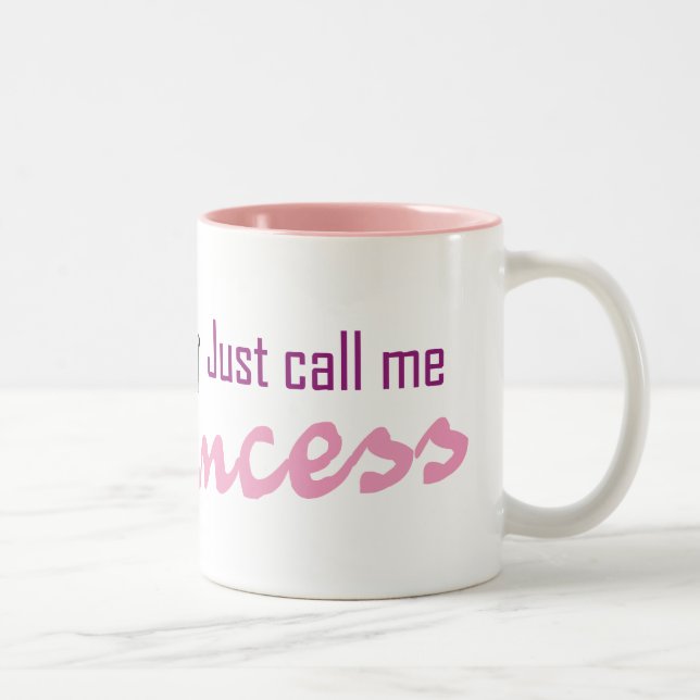 Caneca De Café Em Dois Tons Apenas chame-me princesa (Direita)