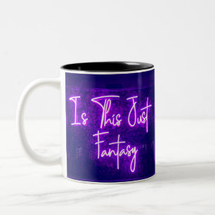 Caneca De Café Em Dois Tons Apenas Fantasia Assinar Imagem Tipográfica Citando