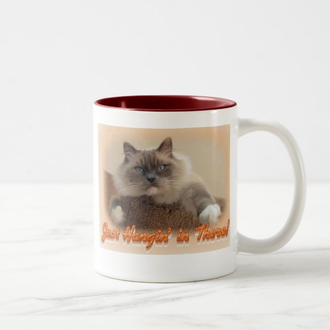 Caneca De Café Em Dois Tons Apenas Hangin dentro lá! (Direita)