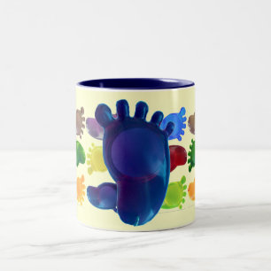 Caneca De Café Em Dois Tons Apenas o pé direito