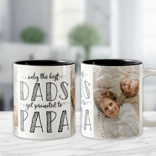 Caneca De Café Em Dois Tons Apenas os melhores Pais são promovidos ao Papa