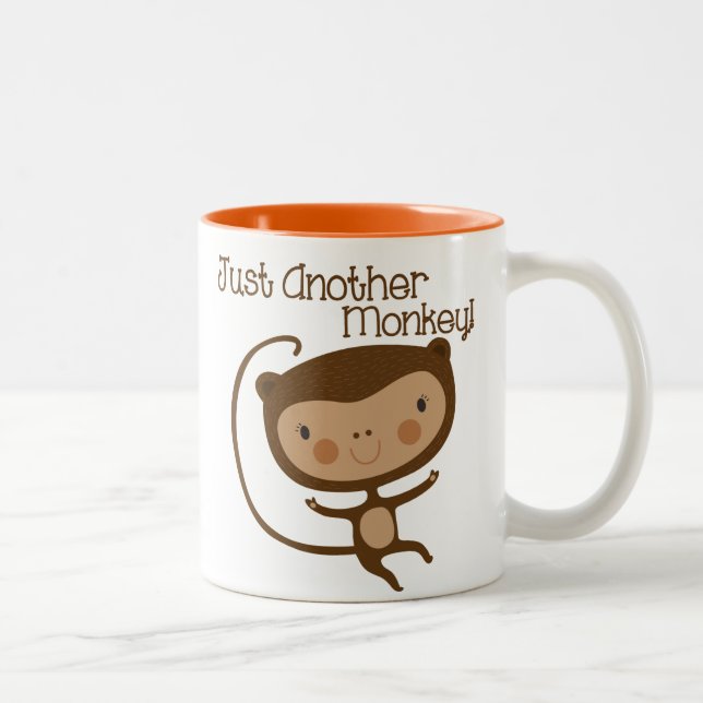 Caneca De Café Em Dois Tons Apenas Outro Macaco (Direita)