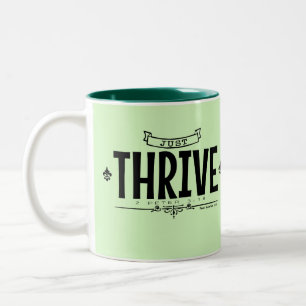 Caneca De Café Em Dois Tons Apenas prospere