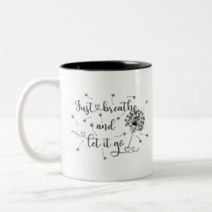 Caneca De Café Em Dois Tons Apenas Respire O Café Mug