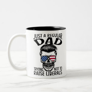 Caneca De Café Em Dois Tons Apenas um Pai regular tentando não levantar libera