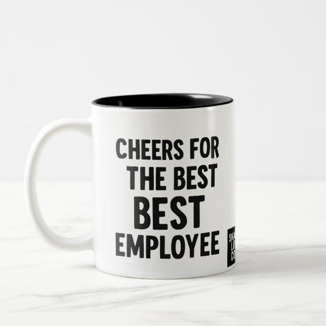 Caneca De Café Em Dois Tons aplausos para o melhor empregado (Esquerda)