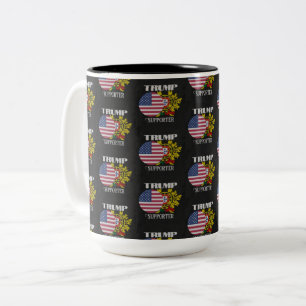 Caneca De Café Em Dois Tons Apoiante português do Trump