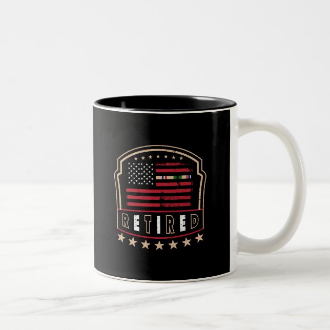 Caneca De Café Em Dois Tons Aposentado (Direita)