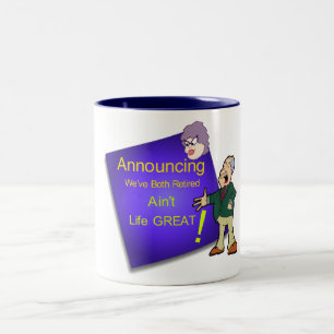 Caneca De Café Em Dois Tons Aposentadoria