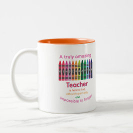 Caneca De Café Em Dois Tons Apreciação Colorida do Professor Crayon/ Jardim de