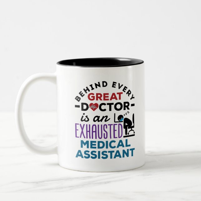Caneca De Café Em Dois Tons Apreciação Engraçada do Assistente Médico (Esquerda)