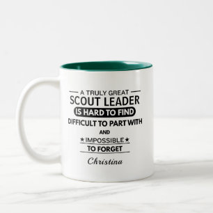 Caneca De Café Em Dois Tons Apreciação Personalizada ao Líder Escoteiro