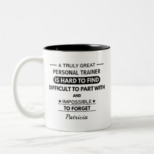 Caneca De Café Em Dois Tons Apreciação Personalizada de Treinador Pessoal