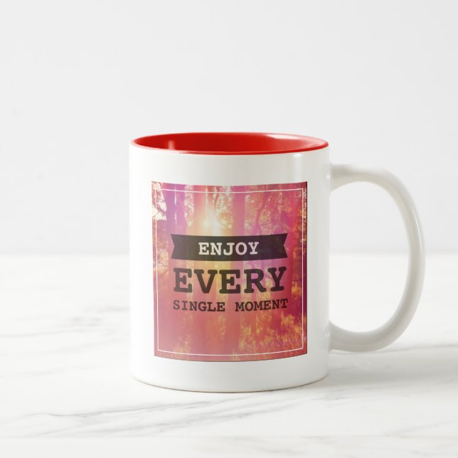Caneca De Café Em Dois Tons Aprecie cada único momento (Direita)