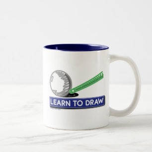 Caneca De Café Em Dois Tons Aprender ao Desenhar
