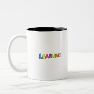 Caneca De Café Em Dois Tons Aprendizagem para Professores e Crianças