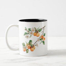 Caneca De Café Em Dois Tons Apricots Mug: Rustic Fruit Kitchen Decor