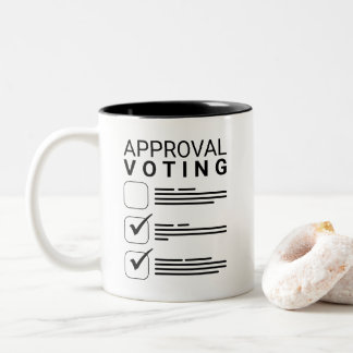 Caneca De Café Em Dois Tons Aprovação de Mug de Votação