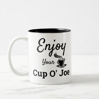 Caneca De Café Em Dois Tons Aproveite a sua taça O'Joe Retro Coffee Mug