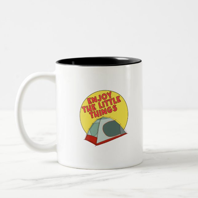 Caneca De Café Em Dois Tons Aproveite As Coisas Pequenas (Esquerda)