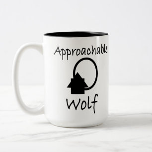 Caneca De Café Em Dois Tons "Aproximável Lobo" Art de J.H.Thornton