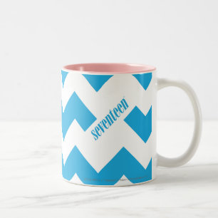 Caneca De Café Em Dois Tons Aqua do ziguezague