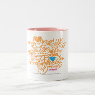 Caneca De Café Em Dois Tons Aqua/laranja dos grafites