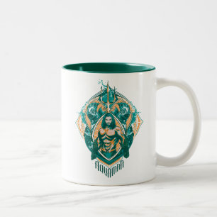 Caneca De Café Em Dois Tons Aquaman   Aquaman & Trenchers gráficos