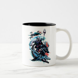 Caneca De Café Em Dois Tons Aquaman | Orm, Manta Negra, Tylosaur & Navios