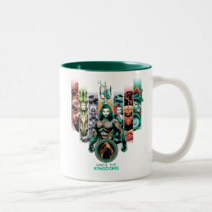 Caneca De Café Em Dois Tons Aquaman   "une gráfico de Atlanteans dos reinos"