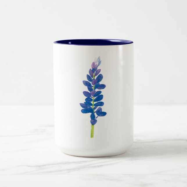 Caneca De Café Em Dois Tons Aquarela de Arroyo Lupine (Centro)