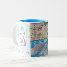 Caneca De Café Em Dois Tons Aquarela de Italia