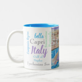 Caneca De Café Em Dois Tons Aquarela de Italia