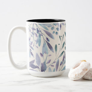 Caneca De Café Em Dois Tons Aquarela Deixa Legenda