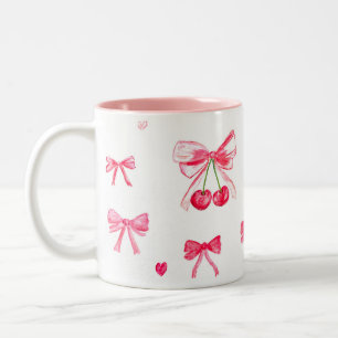 Caneca De Café Em Dois Tons Aquarela Elegante de Arco Rosa Coquetel Estética