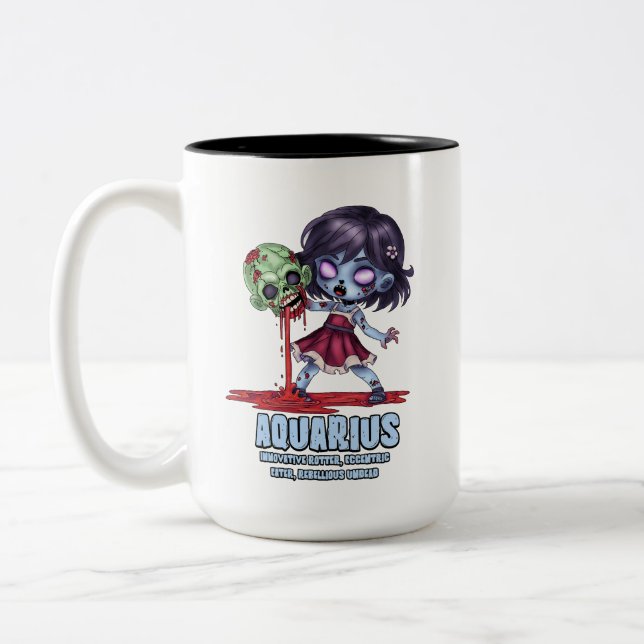 Caneca De Café Em Dois Tons Aquarius Zombie (Esquerda)