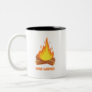 Caneca De Café Em Dois Tons Aquecedor de Mãos Fogo de Acampamento