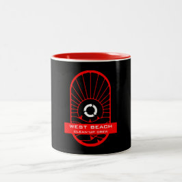 Caneca De Café Em Dois Tons Aquecimento de Praia - Tripulação Voluntária