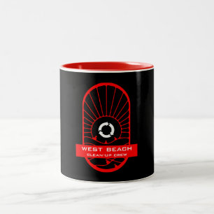Caneca De Café Em Dois Tons Aquecimento de Praia - Tripulação Voluntária