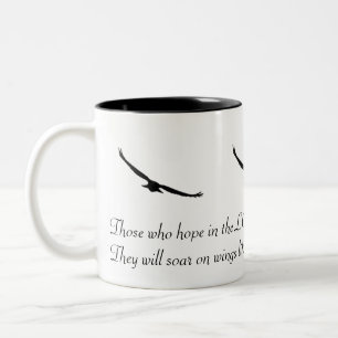 Caneca De Café Em Dois Tons Aqueles que esperam no LORD...