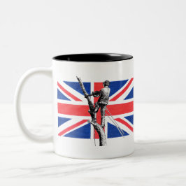 Caneca De Café Em Dois Tons Arb Arborist Árvore Cirurgião Chainsaw